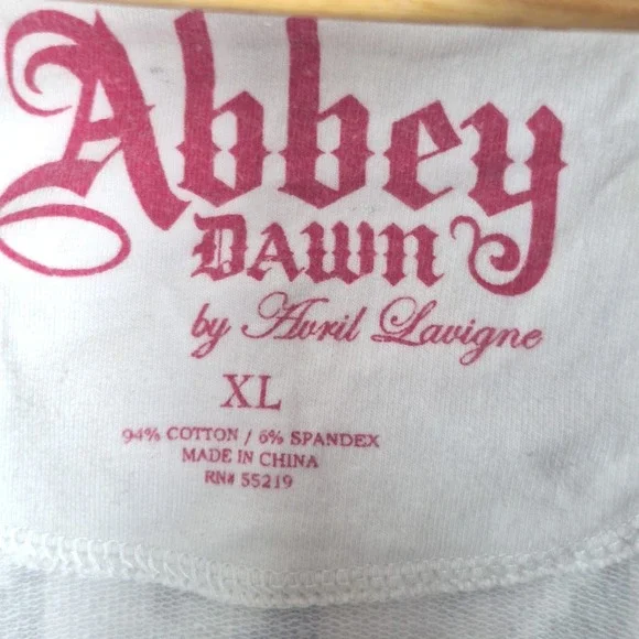 Vintage Abbey Dawn Avril Lavigne Hoodie XL Rainbow Houndstooth Y2K Punk Skater - Picture 2 of 10